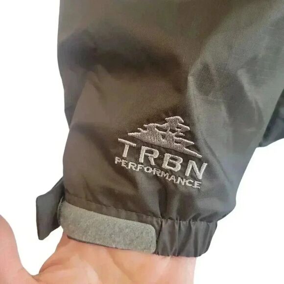 TRBN Women's Dark Moss Green Nylon Hooded Performance Windbreaker Rain Jacket - Picture 6 of 11